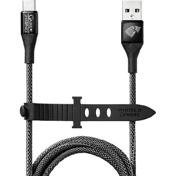 Ubiolabs Game of Thrones Type C Cable - Stark / Black